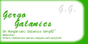 gergo galanics business card